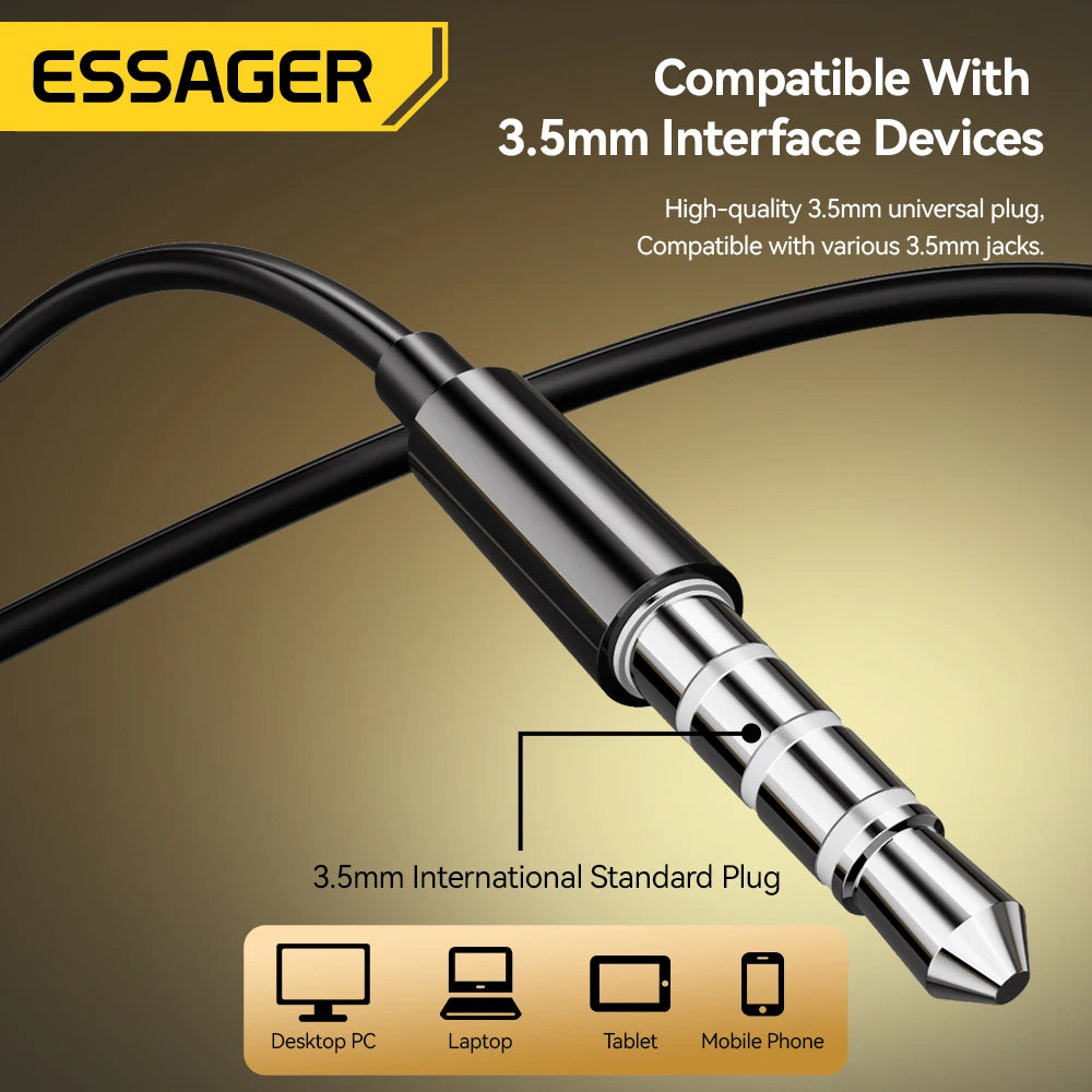 3.5Mm Wired Headphones in Ear Headset Wired Earphones with Microphone Stereo Earbuds Sports In-Line Control for Phones