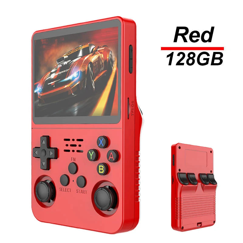 R36S Portable Handheld Game Console with 3.5-Inch IPS Screen, 64GB Storage, Open Source Linux System for Retro Arcade Games