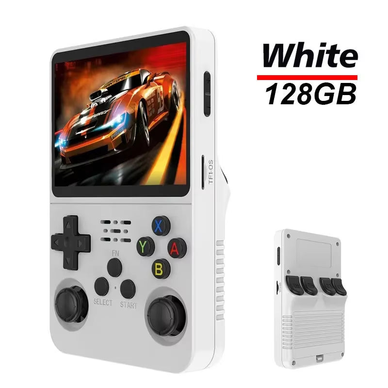 R36S Portable Handheld Game Console with 3.5-Inch IPS Screen, 64GB Storage, Open Source Linux System for Retro Arcade Games