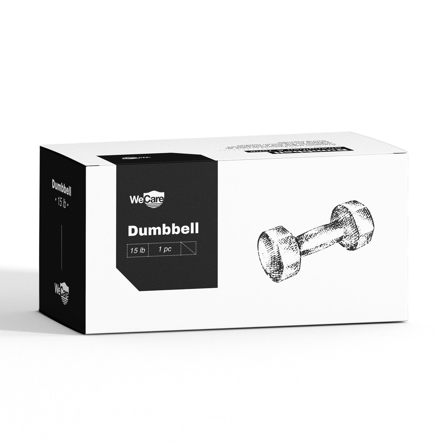 15LB Neoprene Dumbbells Pair – Black Hand Weights for Strength Training, Home Gym & Fitness Workouts